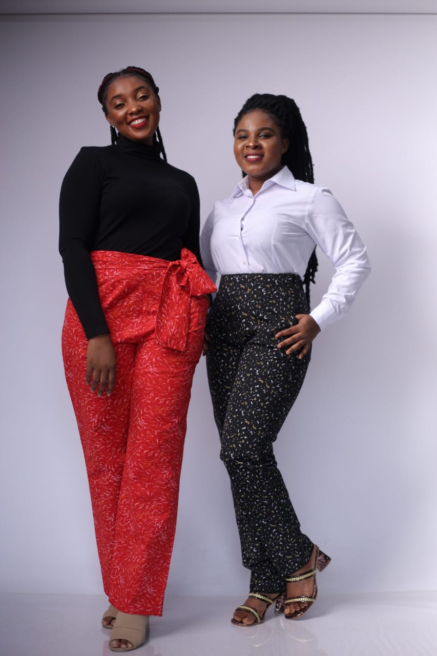 Perfect Appeal, high waist dress pants with pockets and belt comfortable cotton based fabric.