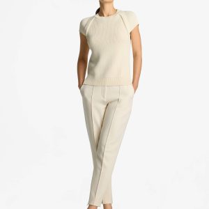 st john Cap Sleeve Rib Knit Top